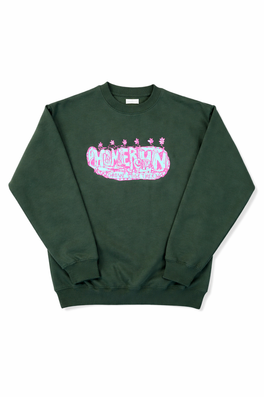 CANCER CARL GROW TOGETHER CREW NECK- GREEN