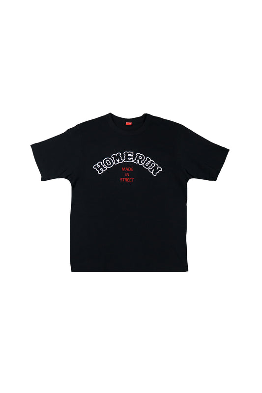 MADE IN STREET WAFFLE T - BLACK