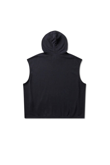Mental Athletic Overlogo Sleeveless Utility Hoodie - Baritone Blue / Yellow