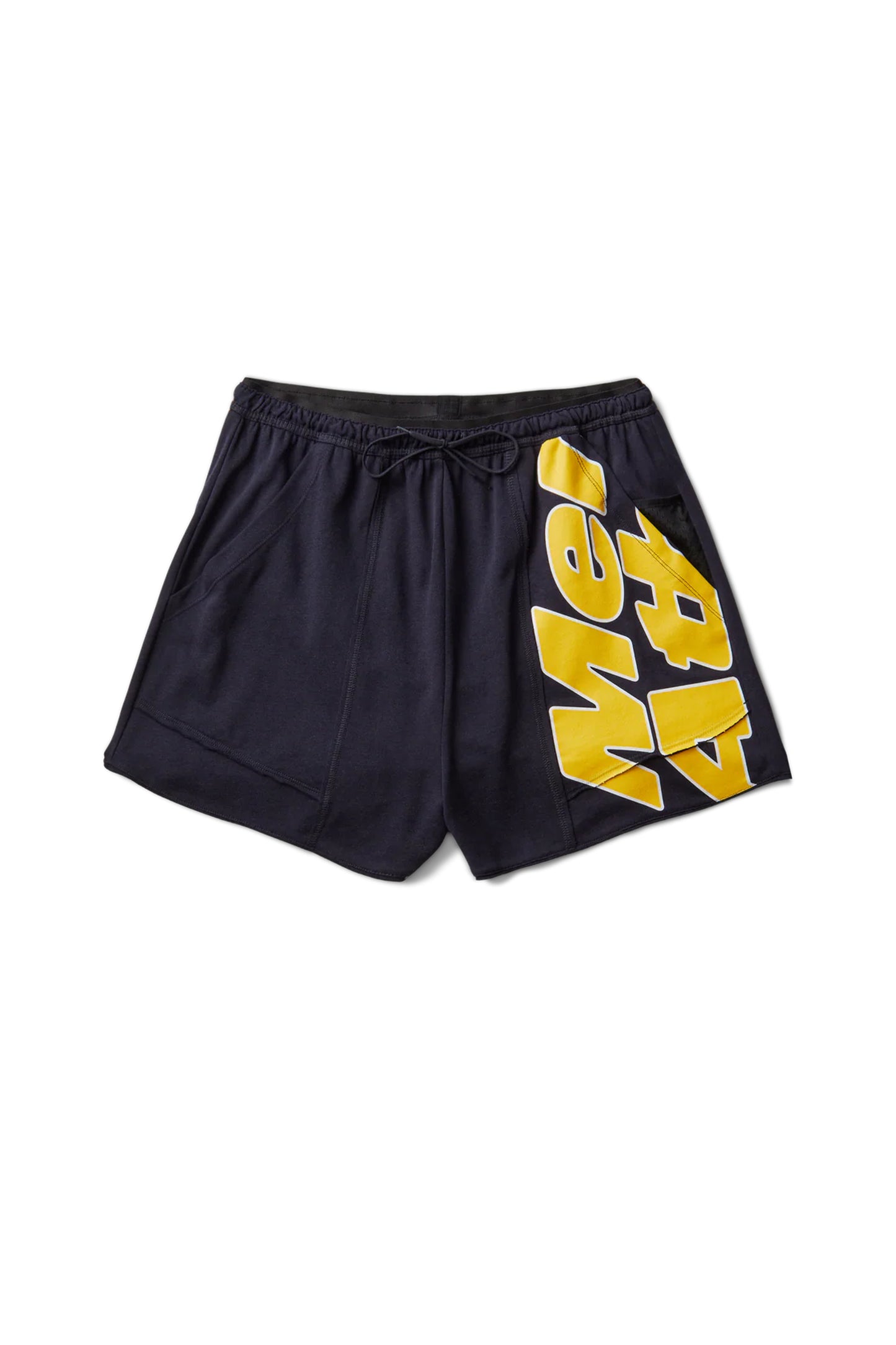 Mental Athletic Overlogo Utility Sweat Shorts - Baritone Blue / Yellow
