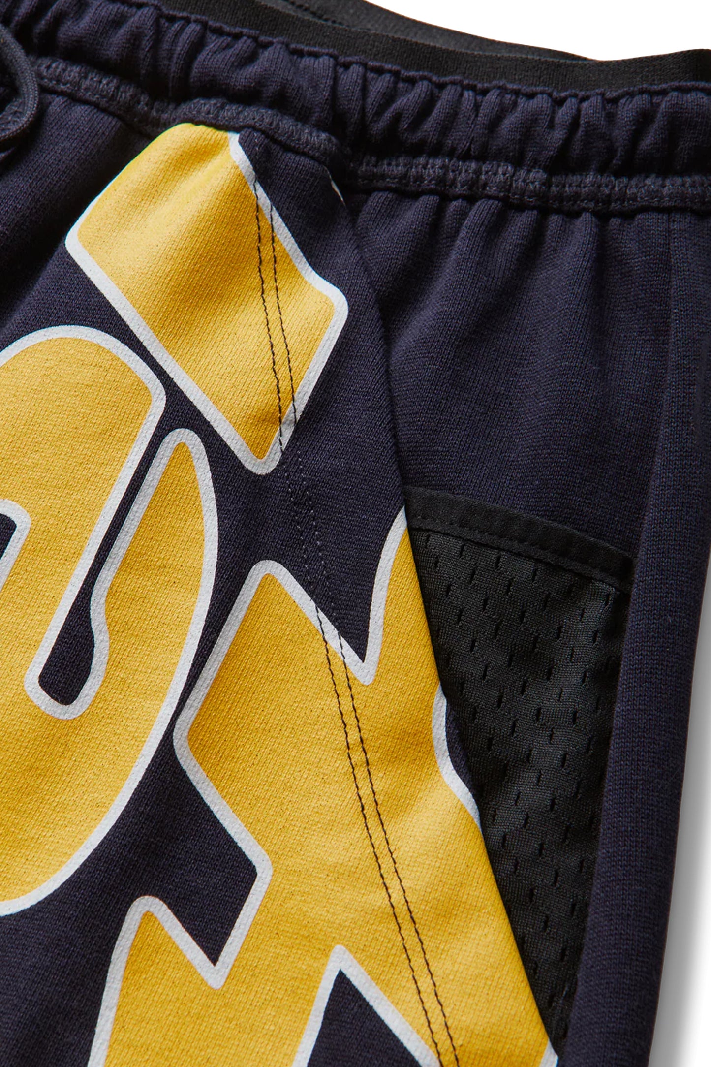 Mental Athletic Overlogo Utility Sweat Shorts - Baritone Blue / Yellow