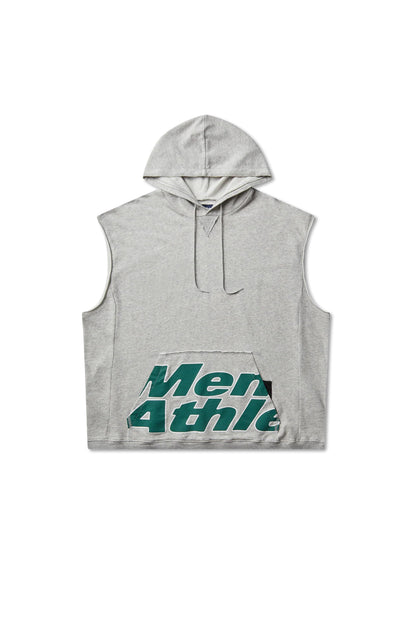 Mental Athletic Overlogo Sleeveless Utility Hoodie - Ash Grey