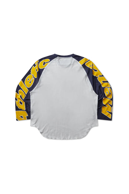 Mental Athletic Overlogo 3/4 Raglan T-Shirt - White / Baritone Blue