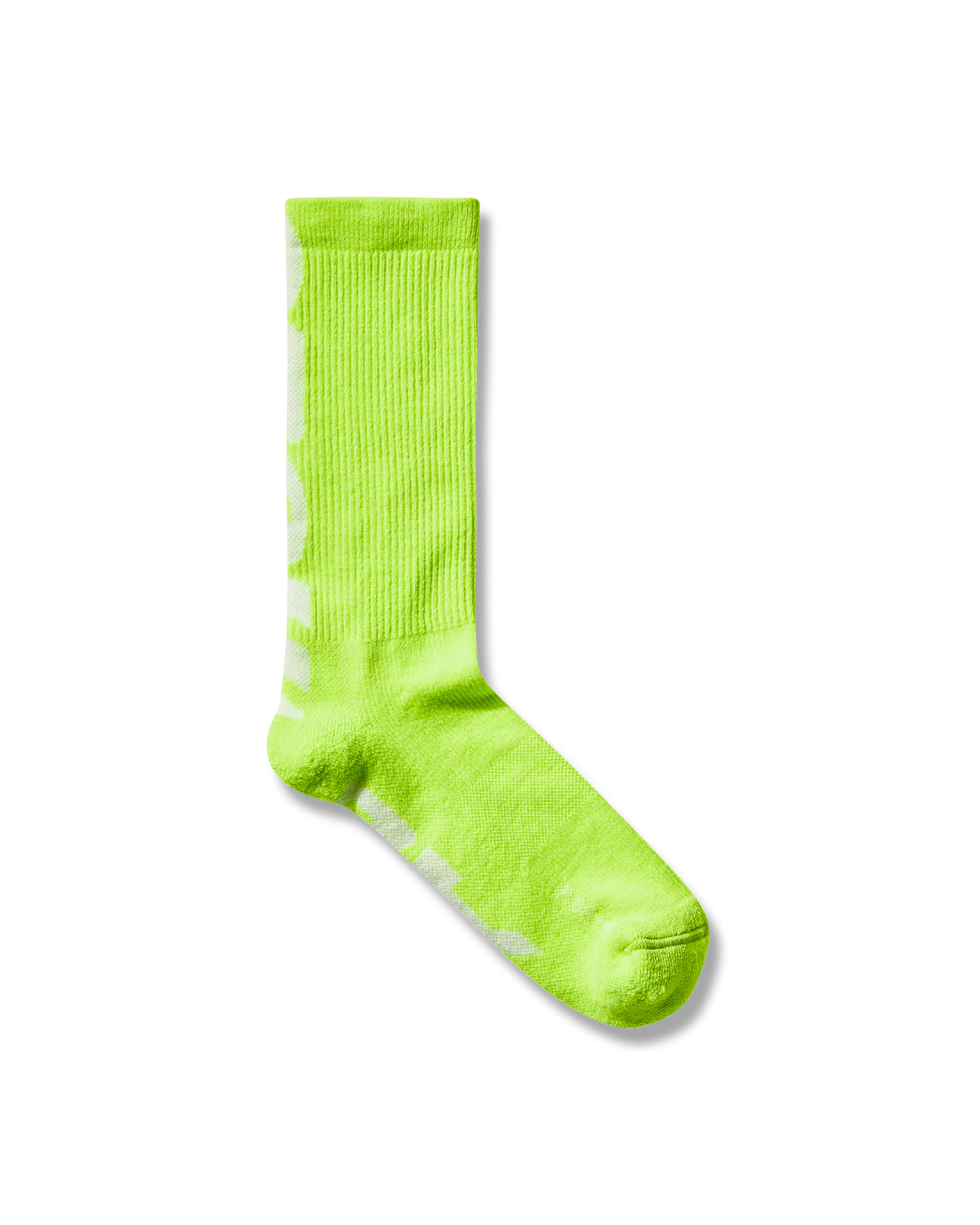 Mental Athletic MA Inner Logo Socks - Neon Lime / Optical White