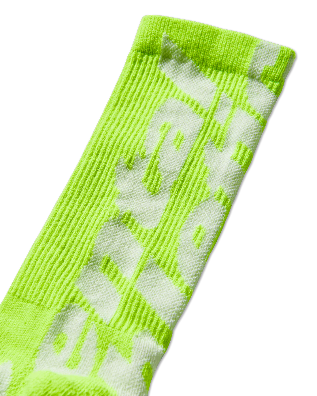 Mental Athletic MA Inner Logo Socks - Neon Lime / Optical White